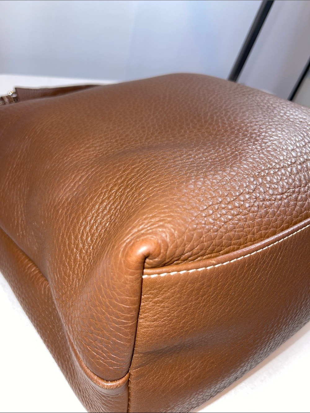Dooney & Bourke Pebbled Leather Hobo Shoulder Bag Cognac Brown Large Purse - Picture 13 of 17